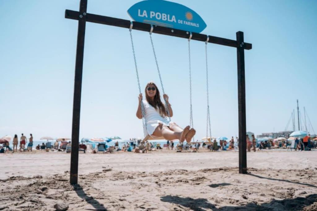 Coqueto Apartamento De Playa Con Piscina Y Terraza Valencia Buitenkant foto